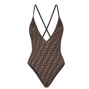 FENDI FF logo printed reversible swimsuit